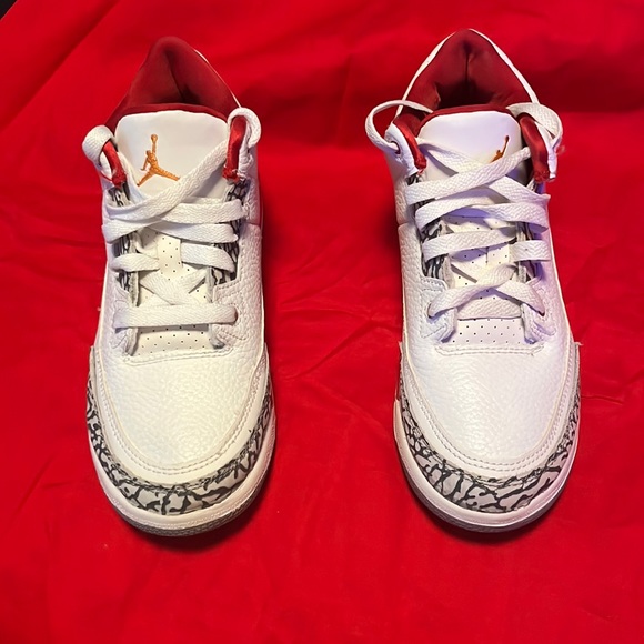 These are Air Jordan 3 Retro GS ‘cardinal  Red’ - Picture 1 of 4